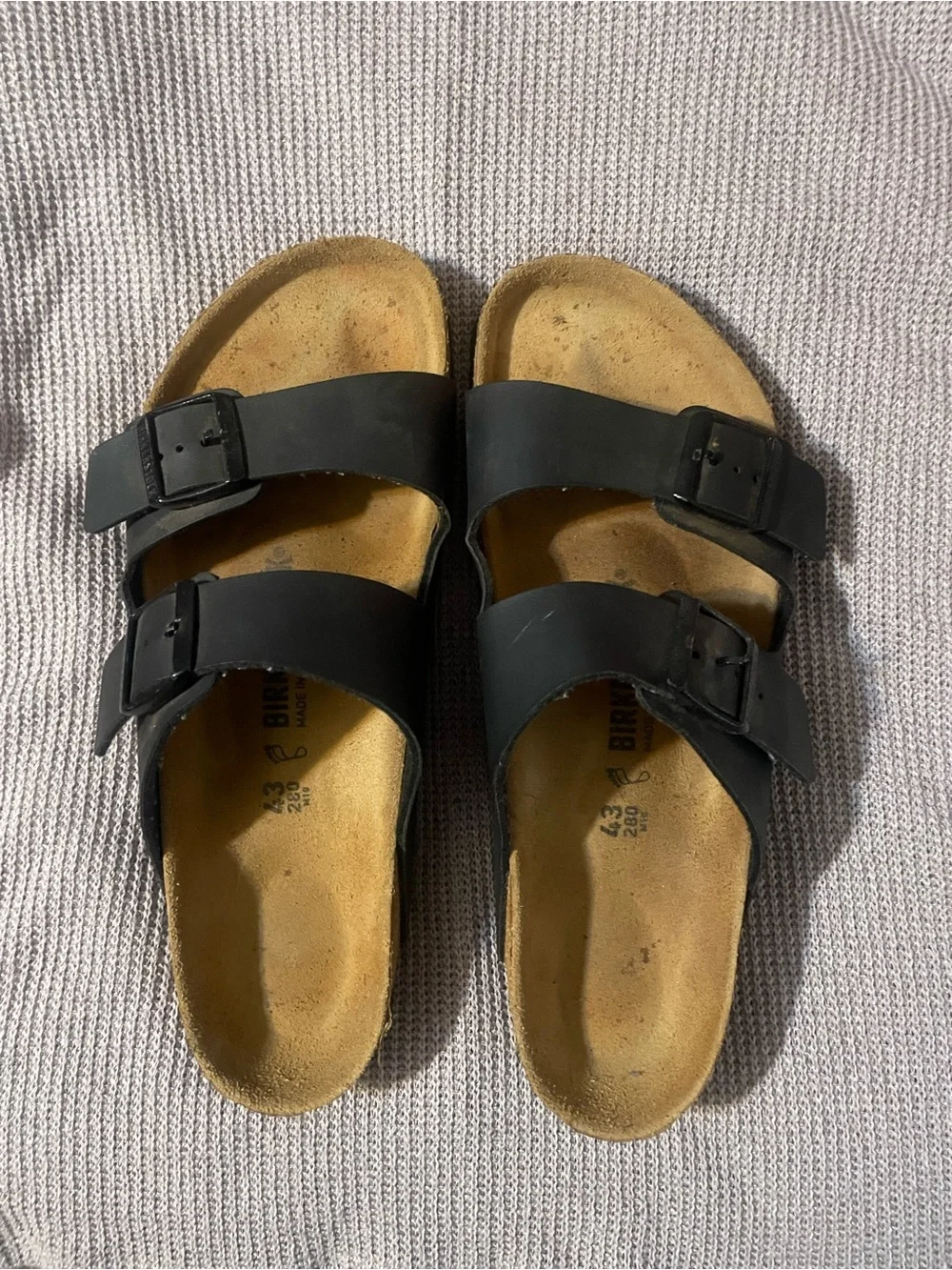 Birkenstock Black Two-Strap Arizona Sandals